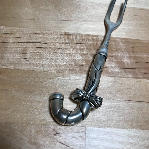 Vintage Wallace Silversmiths Silver Plated Holiday Christmas Candy Cane Fork - Picture 2 of 6